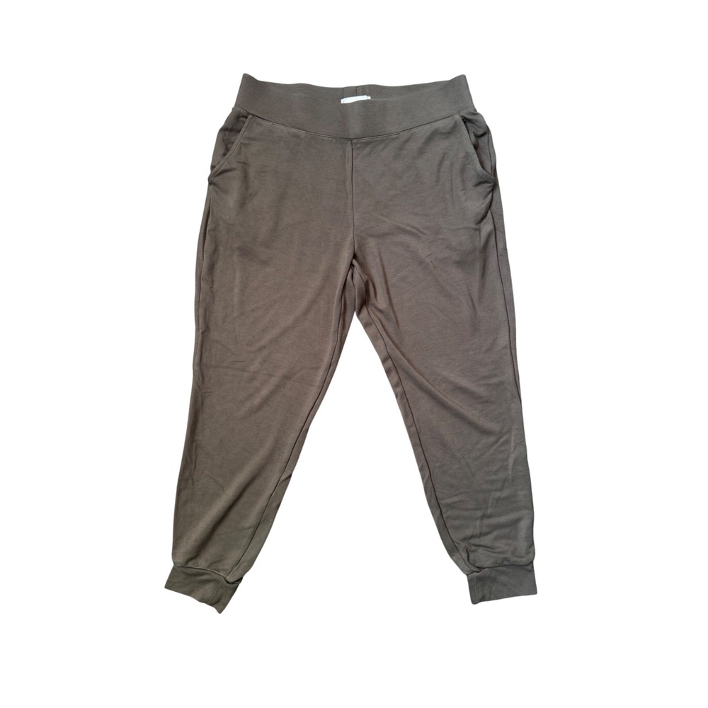 Matty M‎ Women Olive Green Rayon Spandex Jogger Pants Size Small
